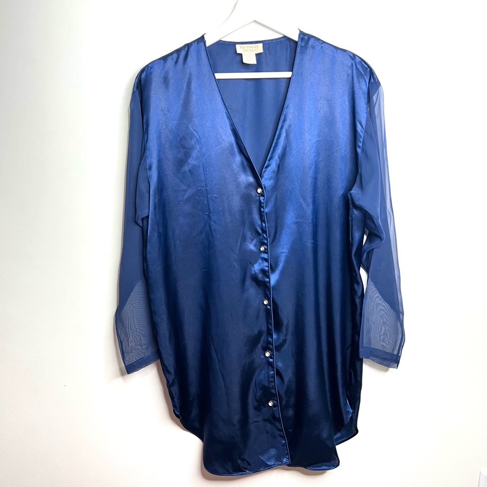 Victoria’s Secret Vintage Satin Nightgown Blue